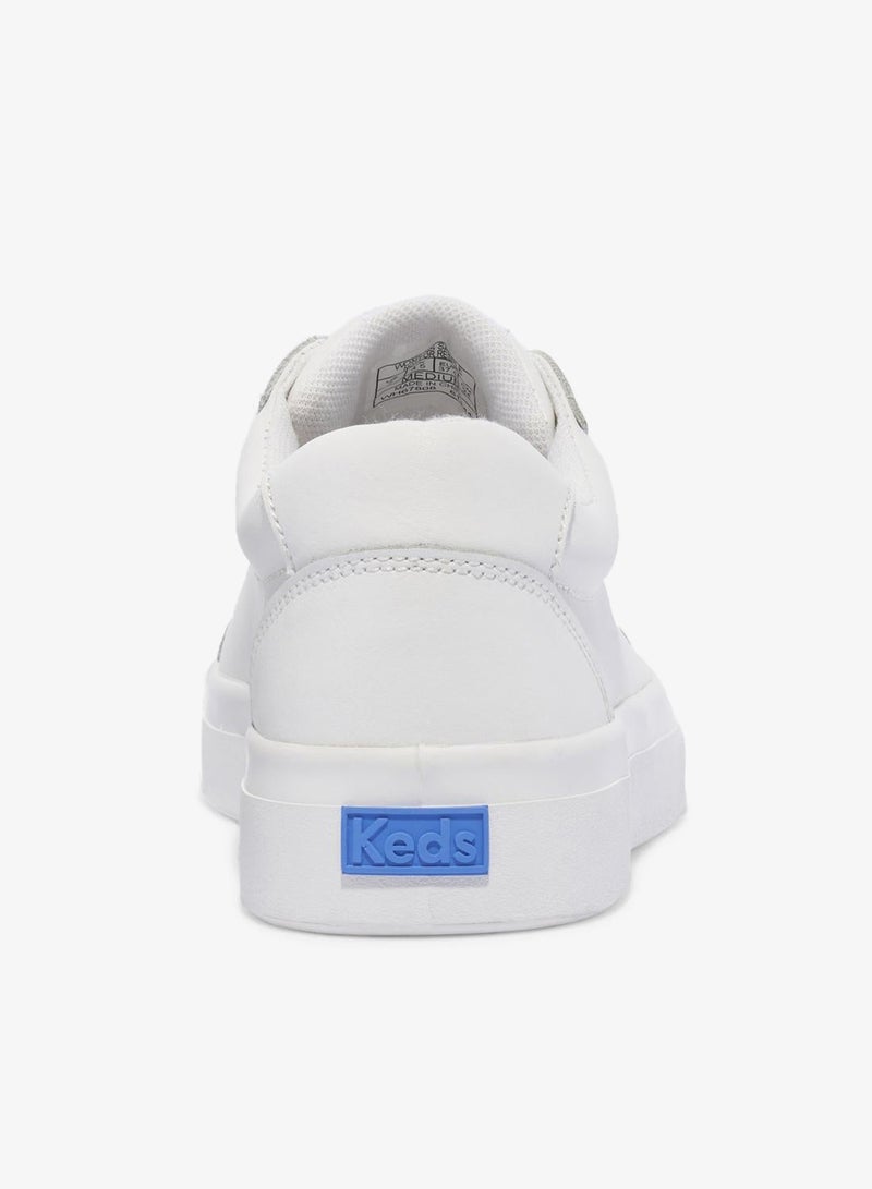 Keds Women's Pursuit Lace Up Leather Casual Sneaker White - Image 2